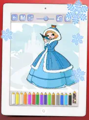 drawings to paint princesses at christmas seasons. princesses coloring book ipad images 3