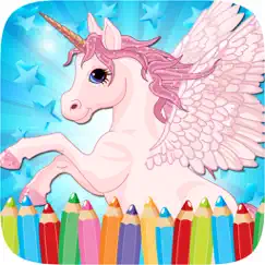 little unicorn colorbook drawing to paint coloring game for kids logo, reviews