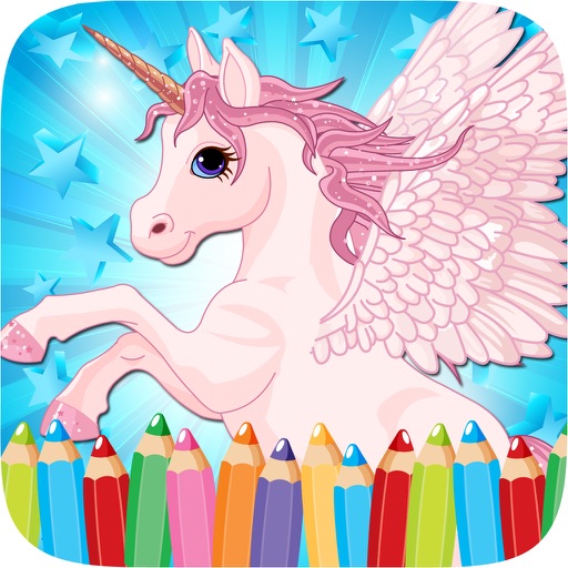 Little Unicorn Colorbook Drawing to Paint Coloring Game for Kids app reviews download