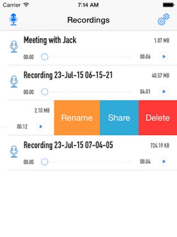voice recorder for free audio recording, playback and sharing ipad images 3
