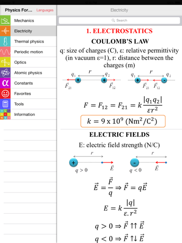formules de physique iPad Captures Décran 1