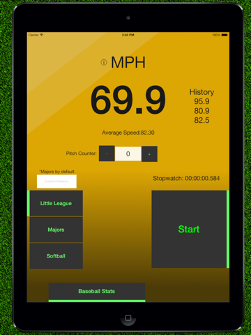 baseball pitch speed - radar gun ipad resimleri 2