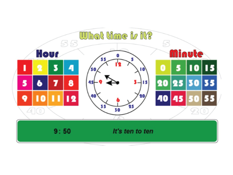 learn to tell time - clock ipad images 2