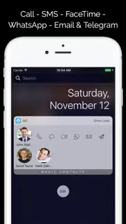 magic contacts with notification center widgets iPhone Captures Décran 1