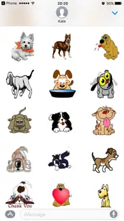 dog stickers animated emoji emoticons for imessage iPhone Captures Décran 2