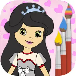 paint princes in princesses coloring game logo, reviews