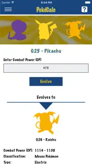 pokecalc - cp calculator for pokémon go iphone images 3