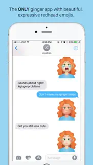 gingermoji - redhead emoji stickers for imessage iphone images 2