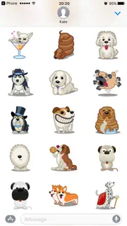 dog stickers animated emoji emoticons for imessage iPhone Captures Décran 3