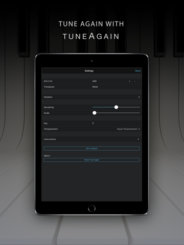 tune again iPad Captures Décran 3