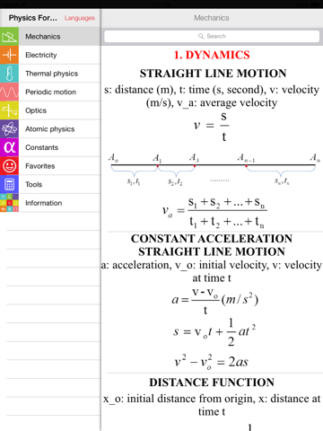 formules de physique lite iPad Captures Décran 1