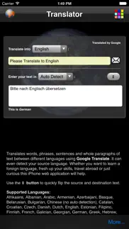 traducteur de langues iPhone Captures Décran 1