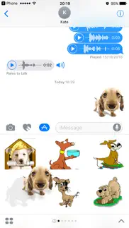dog stickers animated emoji emoticons for imessage iPhone Captures Décran 1