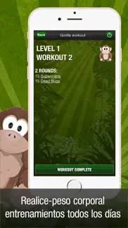 gorilla workout iphone capturas de pantalla 3