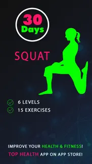 30 day squat fitness challenges ~ daily workout iphone images 1