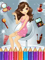 pretty girl fashion colorbook drawing to paint coloring game for kids ipad images 1