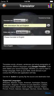 traducteur de langues iPhone Captures Décran 2