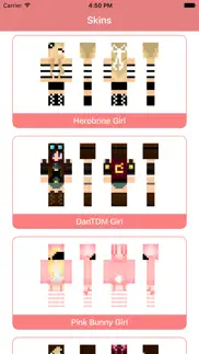 girl skins for mcpe - skin parlor for minecraft pe iphone images 3