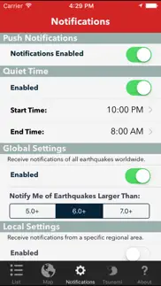 earthquake lite - realtime tracking app iphone images 4