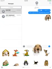 dog stickers animated emoji emoticons for imessage iPad Captures Décran 1