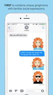gingermoji - redhead emoji stickers for imessage iphone images 3