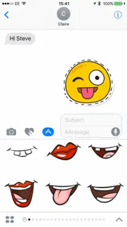 smiler stickers for imessage iphone capturas de pantalla 3