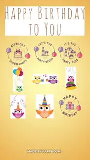 birthday party stickers by kappboom iphone images 1