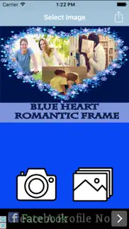blue heart romantic photo frame iphone images 1