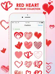 red heart collection stickers for imessage ipad images 1