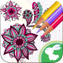 mandala coloring book adults calm color therapy logo, reviews