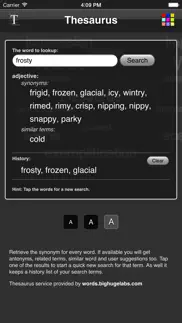 thesaurus app iphone capturas de pantalla 2