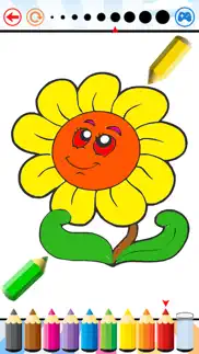 flowers coloring book for kids - drawing free game iphone images 1