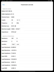 transmission line calc iPad Captures Décran 1