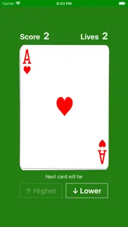 higher or lower card game easy iphone images 4