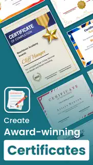 certificate maker, ecard maker iphone images 1