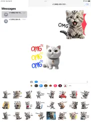 white cat stickers - wasticker ipad images 2