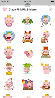 crazy pink pig stickers iphone images 3