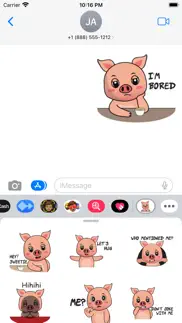 cute pig stickers - wasticker iphone images 2