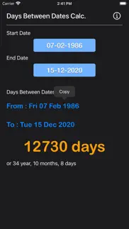 days between dates calculator iphone images 3