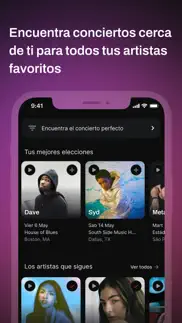 songkick concerts iphone capturas de pantalla 4