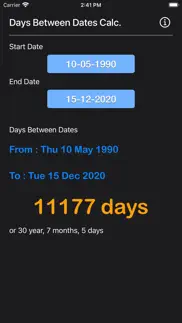 days between dates calculator iphone images 1