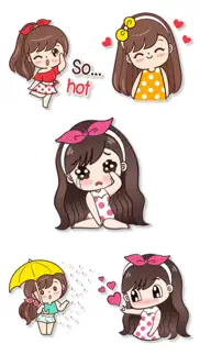 cute girl stickers - wasticker iphone images 1