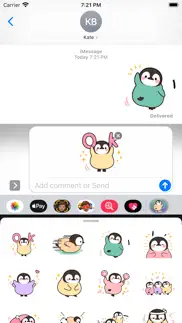 cute penguin stickers pack iphone images 1