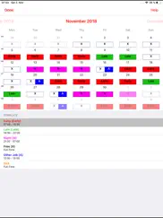roster-calendar pro iPad Captures Décran 2