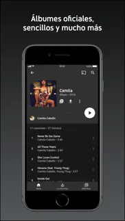 youtube music iphone capturas de pantalla 1