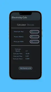 pro electricitycost calculator iphone images 1