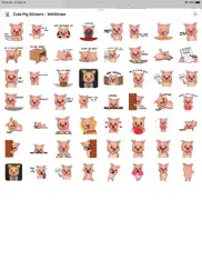 cute pig stickers - wasticker ipad images 3