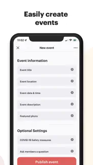 meetup para organizadores iphone capturas de pantalla 4