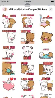 milk and mocha couple stickers iphone images 2
