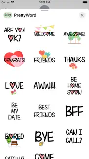 pretty word stickers pack iphone images 3